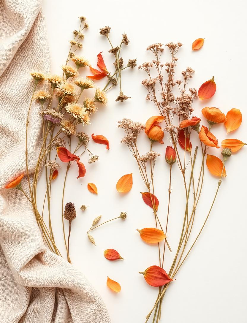 Flores secas — composição orgânica